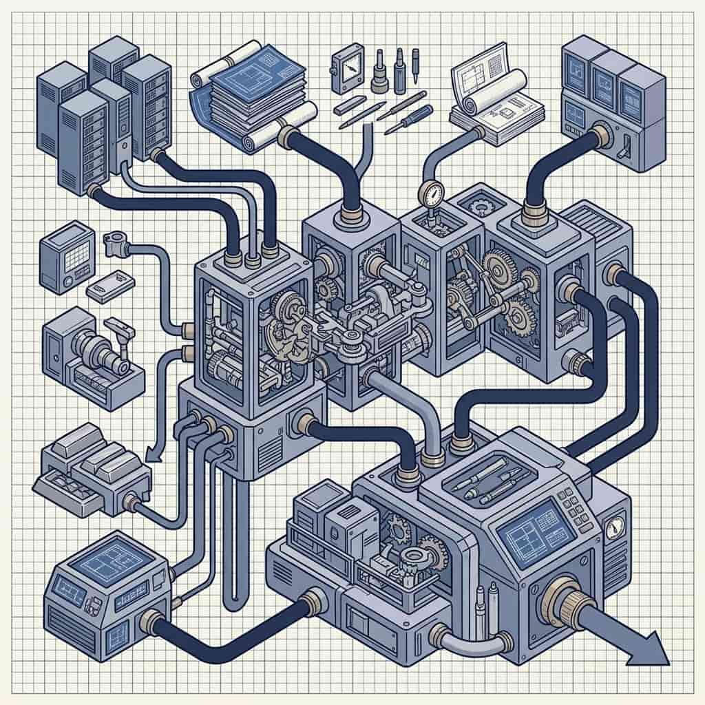 Capability Development Blueprint-style capability development diagram showing knowledge resources flowing through practical application systems to create organizational capability, integrated operational structures, and implementation readiness.